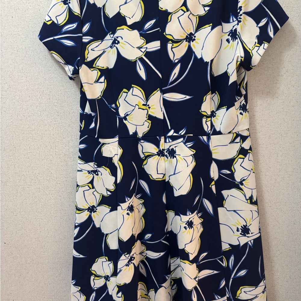 Eliza J Navy and Yellow Floral Dress